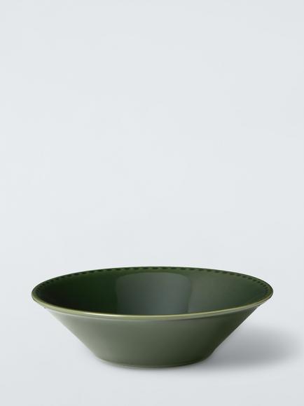 John Lewis Heath Stoneware Cereal Bowl, 17.4cm, Green, Green