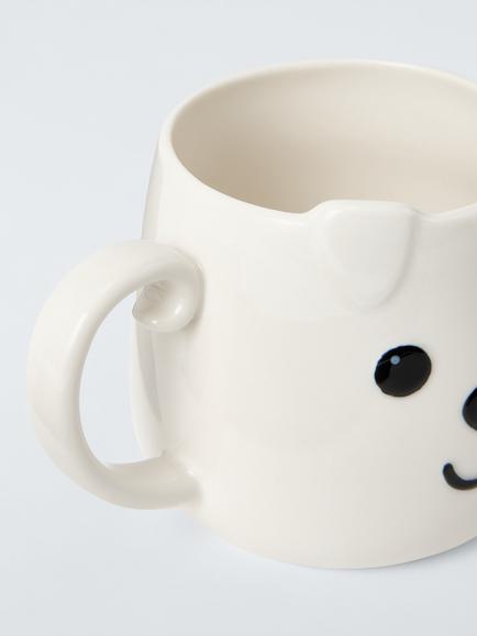 John Lewis Dog Fine China Mug, 310ml, White - view 2, White