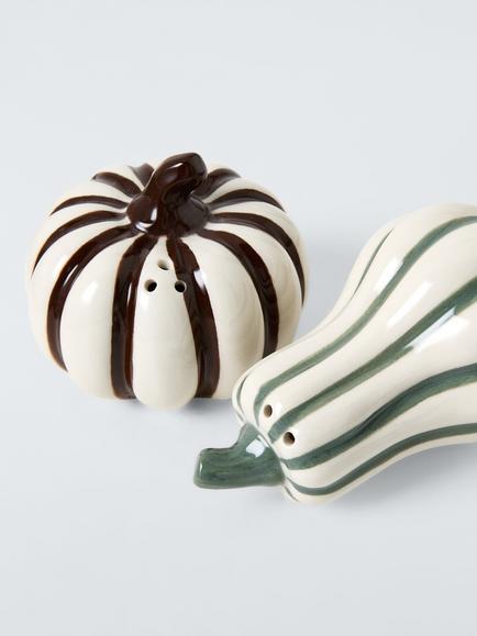 John Lewis Squash Stoneware Salt & Pepper Shakers, Set of 2 - view 2, Multi