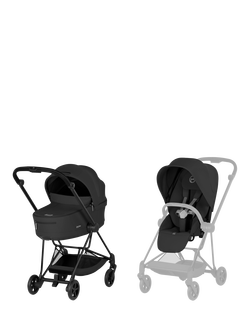 Cybex Mios Pushchair & Carrycot, Black, Black