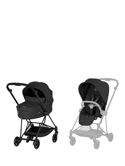 Cybex Mios Pushchair & Fold Carrycot, Sepia Black, Sepia Black