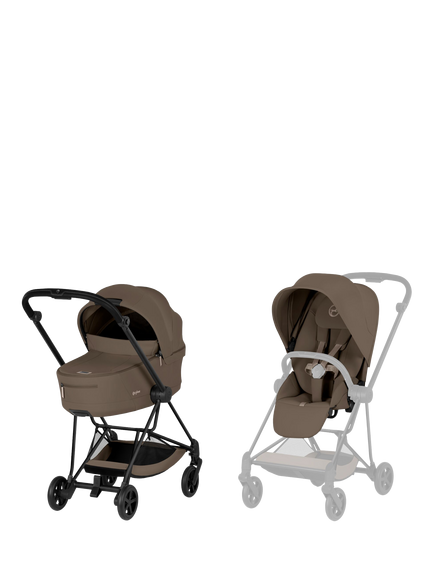 Cybex Mios Pushchair & Carrycot, Chocolate Brown, Chocolate Brown
