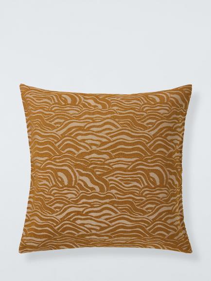 John Lewis Deco Wave Cushion, Cardamom