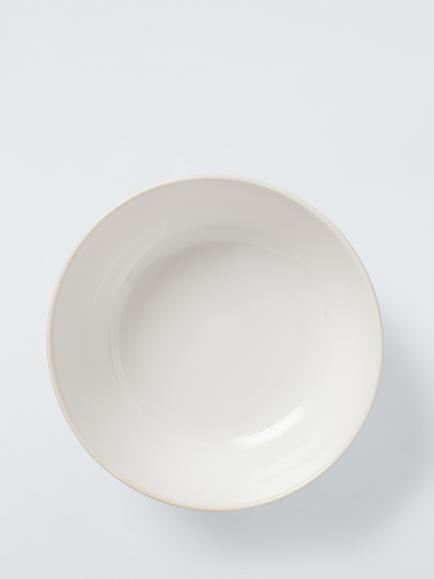 John Lewis Heartland Christmas Debossed Stoneware Cereal Bowl, 16.5cm, White - view 2, White
