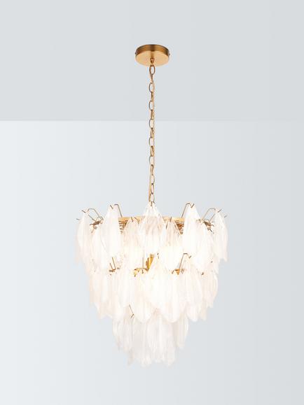 John Lewis Waterfall Glass Pendant Ceiling Light, Clear, Clear Glass