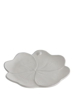 Virginia Casa Clover Earthenware Side Plate, 22cm, White, White