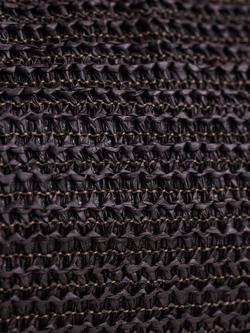 Topshop Abbie Raffia Clutch Bag - view 2, Dark Brown