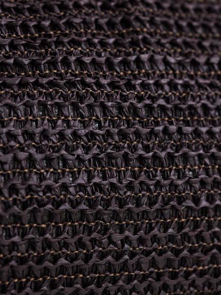 Topshop Abbie Raffia Clutch Bag - view 2, Dark Brown