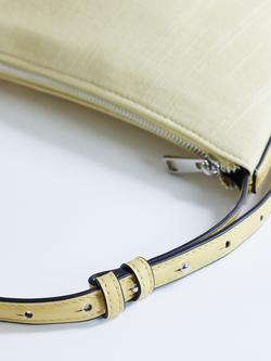 Topshop Curly Shoulder Bag, Lemon - view 2, Lemon