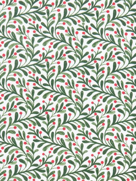 John Lewis Christmas Berry Cotton Tea Towels, Set of 2, Off White/Green/Red - view 2, Offwhite/Red/Green