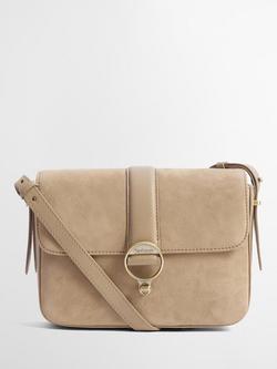 Barbour Rosa Suede & Leather Crossbody Bag, Light Brown