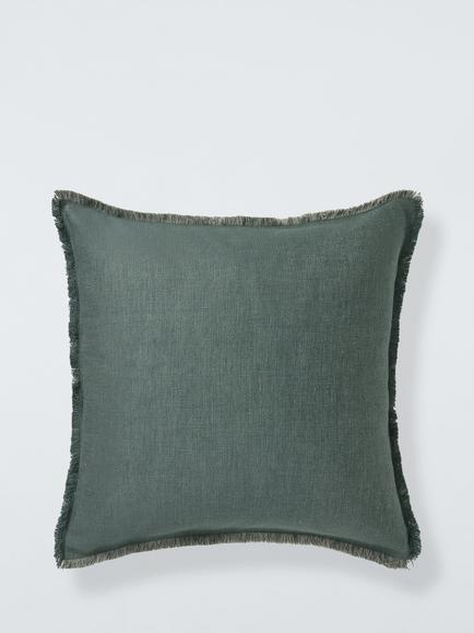 John Lewis Cross Stitch Border Cushion, Green, Green