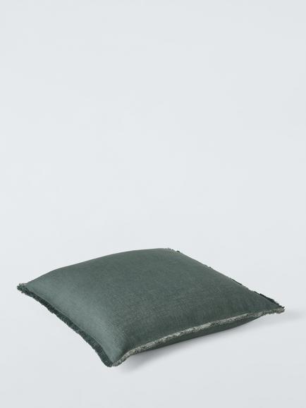 John Lewis Cross Stitch Border Cushion, Green - view 2, Green
