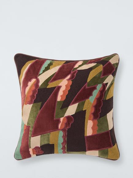 John Lewis Jive Cushion, Khaki Green
