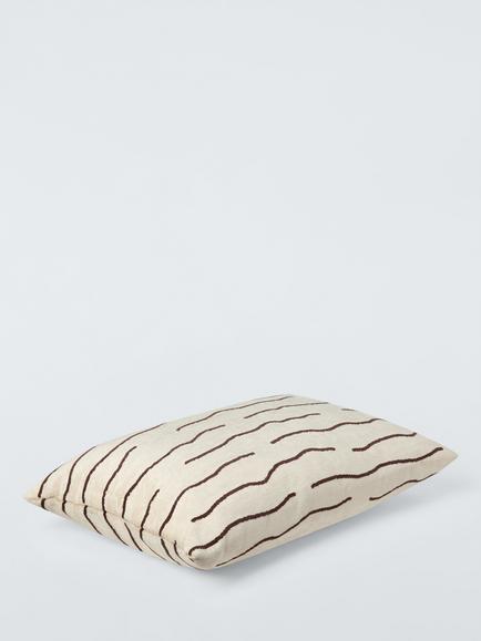 John Lewis Undulate Rectangular Cushion, Natural - view 2, Natural Multi