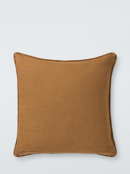 John Lewis Rustic Border Cushion, Cardamom - view 2, Cardamom