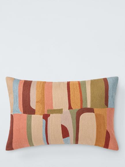 John Lewis Strata Rectangular Cushion, Multi, Multi Multi