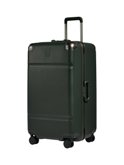 Antler Heritage 76cm 4-Wheel Trunk Suitcase, 90.5L, Dark Forest Green, Dark Forest Green