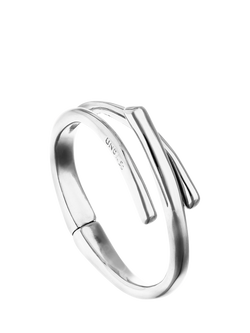 UNOde50 Intertwine Spiral Bangle, Silver, Silver