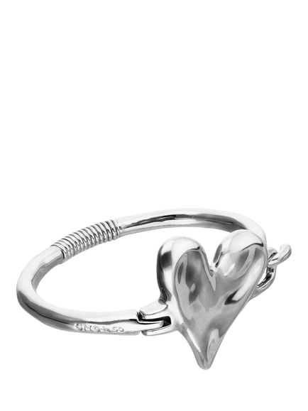 UNOde50 Chunky Molten Heart Bracelet, Silver - view 2, Silver