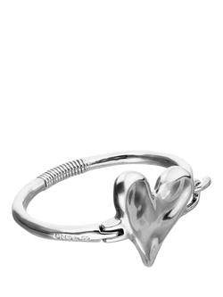 UNOde50 Chunky Molten Heart Bracelet, Silver, Silver