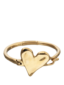 UNOde50 Chunky Molten Heart Bracelet, Gold, M, Gold