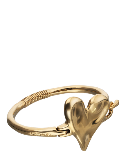 UNOde50 Chunky Molten Heart Bracelet, Gold, M - view 2, Gold