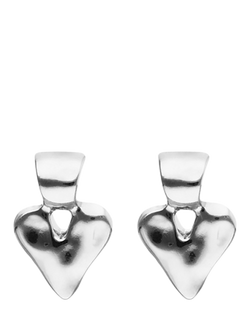 UNOde50 Molten Heart Stud Earrings - view 2, Silver