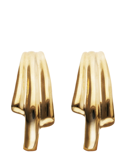UNOde50 Elongated Stud Earrings, Gold