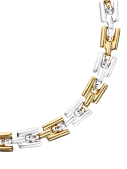 UNOde50 Two Tone Collar Necklace, Gold/Silver - view 2, Gold/Silver