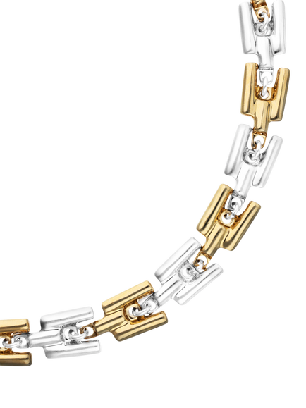 UNOde50 Two Tone Collar Necklace, Gold/Silver - view 2, Gold/Silver