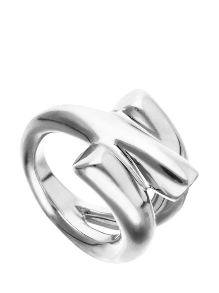 UNOde50 Intertwine Spiral Ring, Silver, Silver