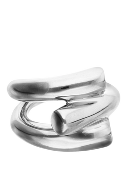 UNOde50 Intertwine Spiral Ring, Silver - view 2, Silver
