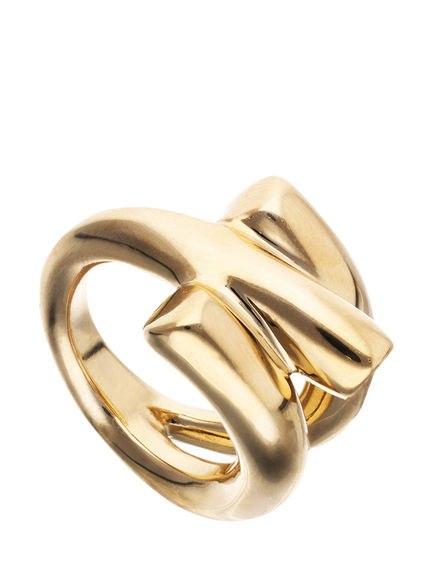 UNOde50 Intertwine Spiral Ring, Gold, Gold