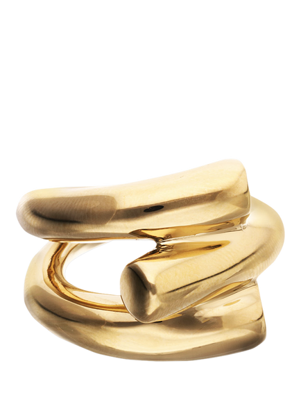 UNOde50 Intertwine Spiral Ring, Gold - view 2, Gold