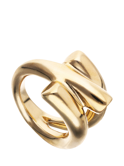 UNOde50 Intertwine Spiral Ring, Gold, Gold