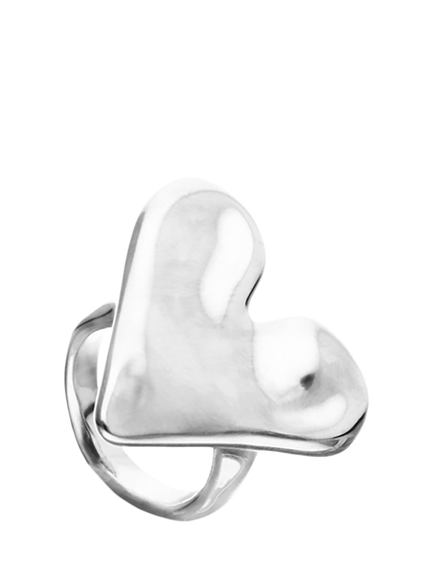 UNOde50 Molten Heart Ring, Silver, M 1/2, Silver