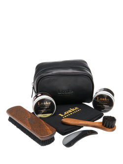 Loake Shoe Care Kit, Black Leather
