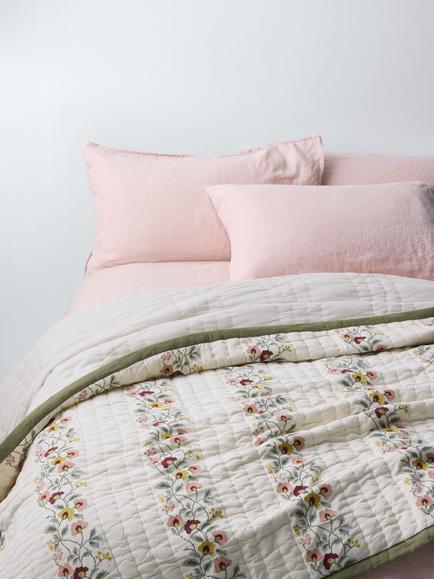 John Lewis Cross Stitch Flowers Quilted Bedspread, Multi, Multi