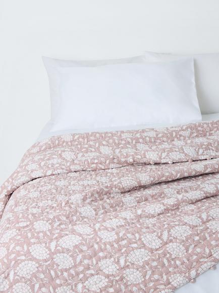 John Lewis Halley Quilted Bedspread, Pink, Pink