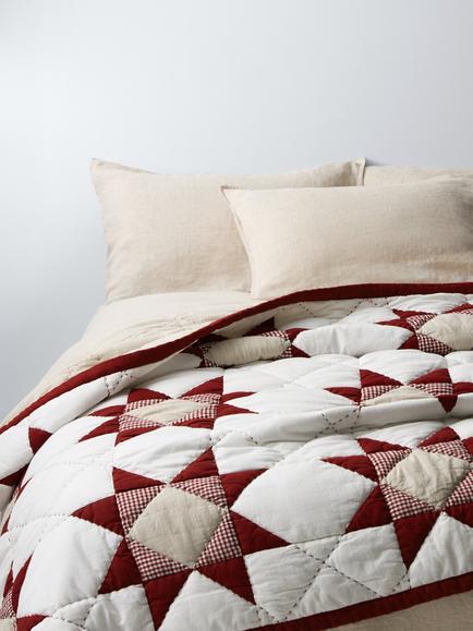 John Lewis Heartland Quilted Bedspread, Red, Red