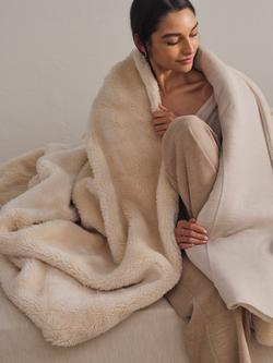 SHLEEP ShleepHalo™ Merino Knit Fleece Weighted Blanket, Sand - view 2, Tropical Sand