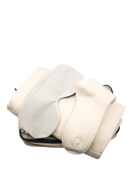 SHLEEP Merino Jersey Travel Kit, Ivory Tusk