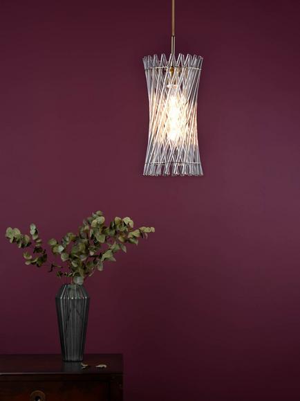 Där Loire Pendant Ceiling Light, Brass/Clear - view 2, Brass