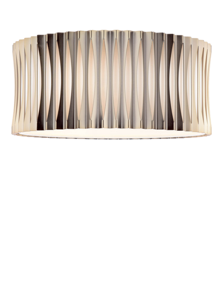 Där Netra 3 Light Flush Ceiling Light, Satin Bronze, Bronze