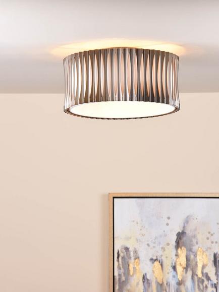 Där Netra 3 Light Flush Ceiling Light, Satin Bronze - view 2, Bronze