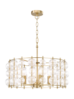 Laura Ashley Yuridia Pendant Ceiling Light, Gold, 