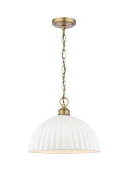 Laura Ashley Durford Large Pendant Ceiling Light, Antique Brass, 