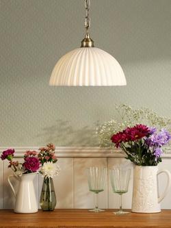 Laura Ashley Durford Large Pendant Ceiling Light, Antique Brass - view 2, 