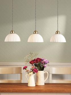Laura Ashley Durford 3 Light Bar Pendant Ceiling Light, Antique Brass - view 2, 